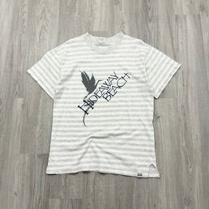 VINTAGE 90s Single Stitch Hideaway Beach Striped Shirt Size Size Large L 1990s